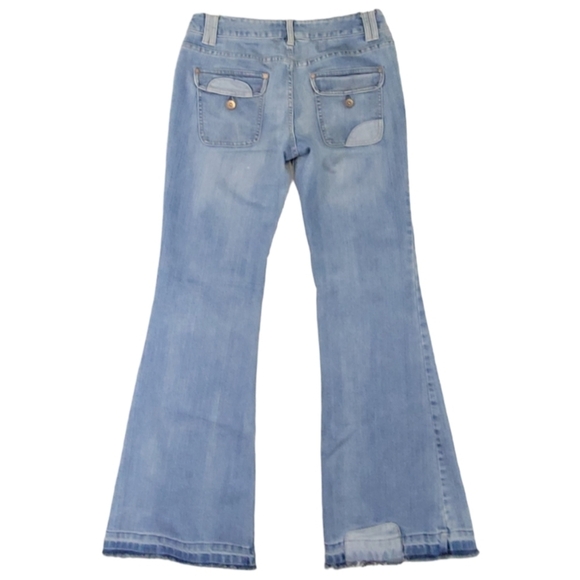 Mossimo Denim Jeans Low Rise Super Flare Size 7 - Picture 3 of 17